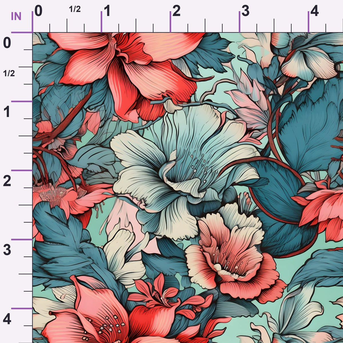 Sketchbook Garden Pattern 16 Minky Fabric