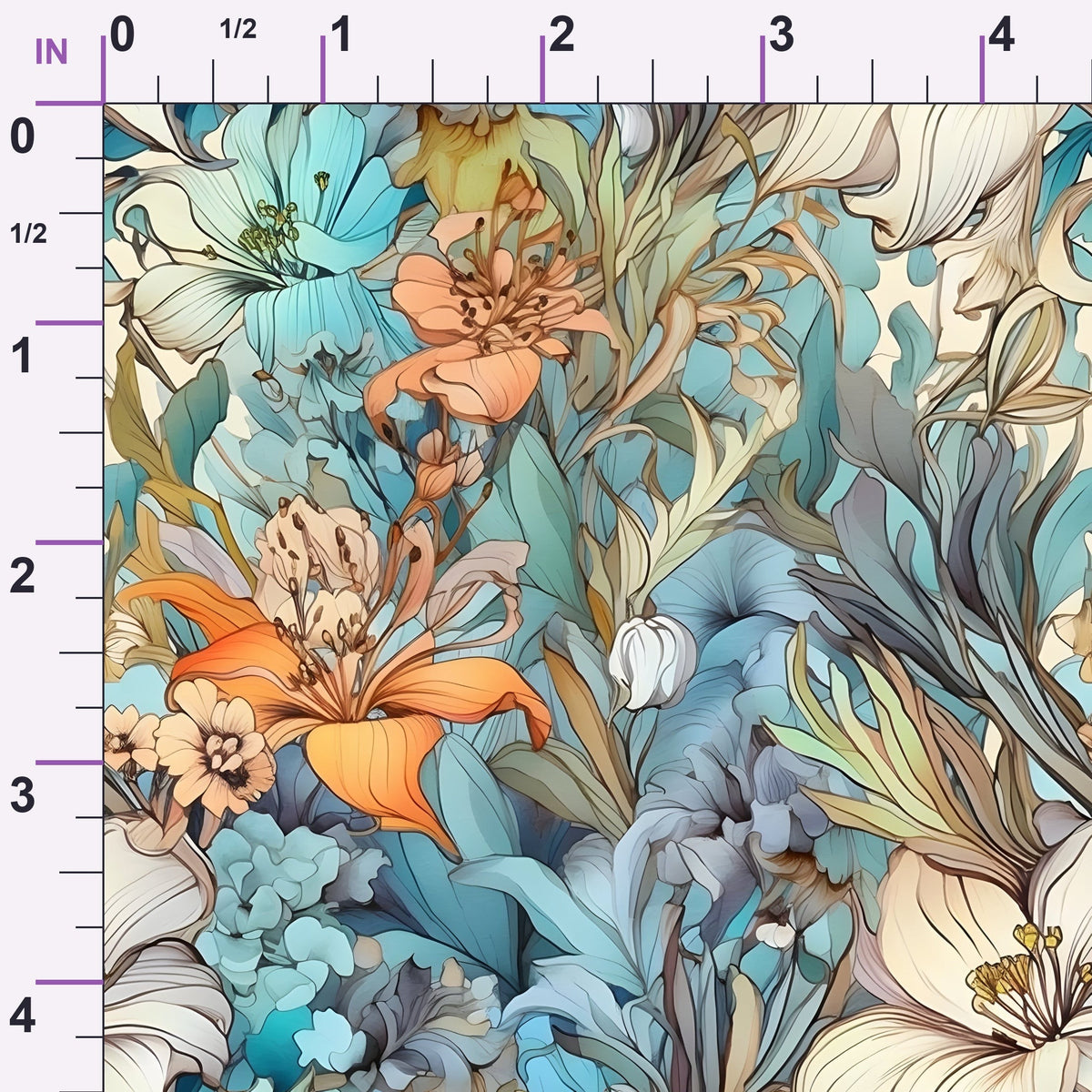 Sketchbook Garden Pattern 18 Minky Fabric