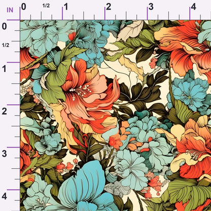 Sketchbook Garden Pattern 19 Minky Fabric