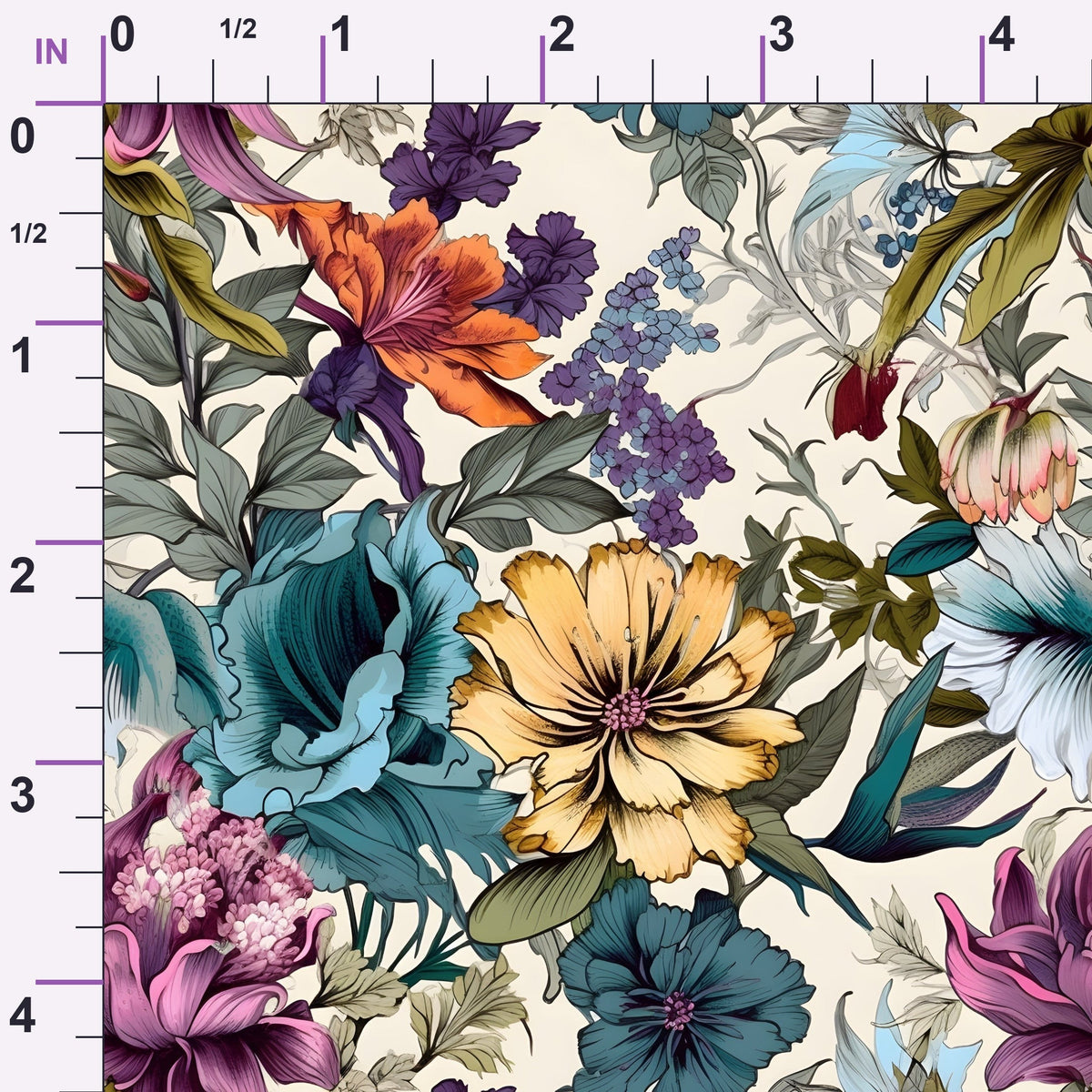 Sketchbook Garden Pattern 2 Minky Fabric