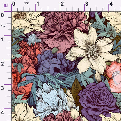 Sketchbook Garden Pattern 4 Minky Fabric