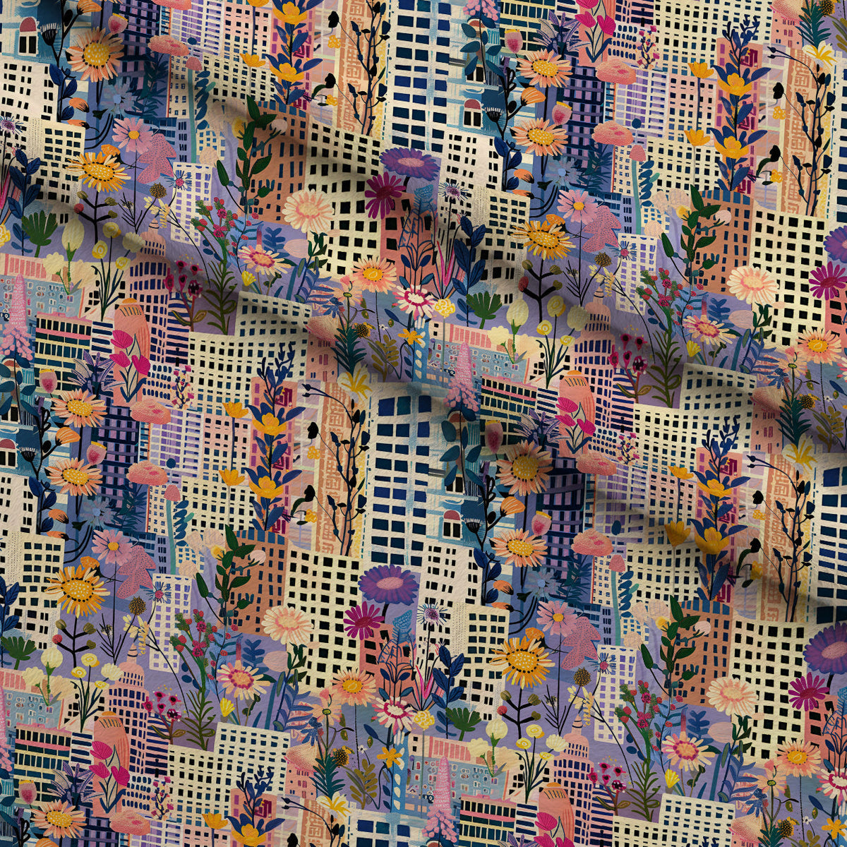 Skyline Blooms Pattern 1 Minky Fabric