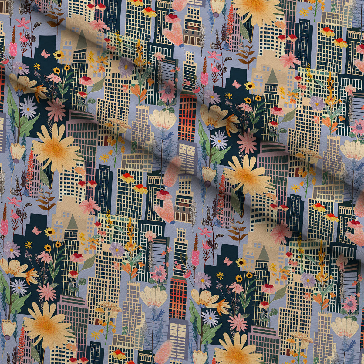 Skyline Blooms Pattern 10 Minky Fabric