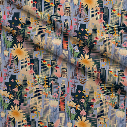 Skyline Blooms Pattern 10 Minky Fabric