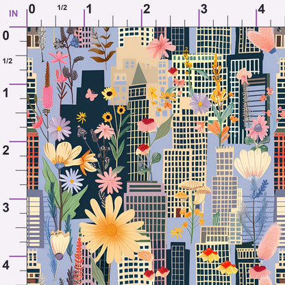 Skyline Blooms Pattern 10 Minky Fabric