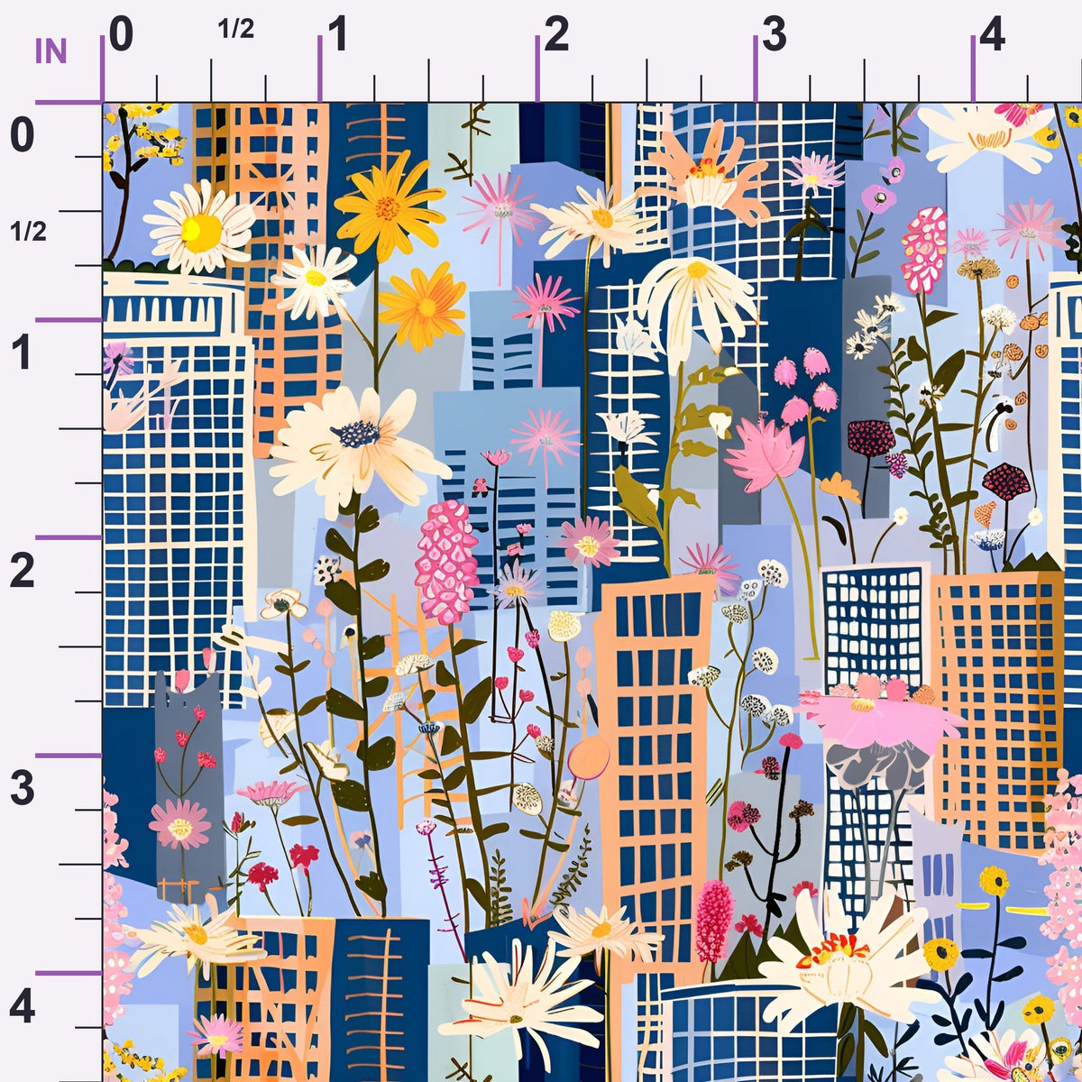 Skyline Blooms Pattern 13 Minky Fabric