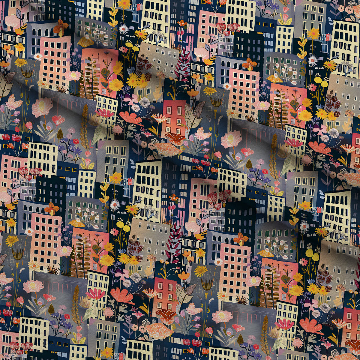 Skyline Blooms Pattern 4 Minky Fabric