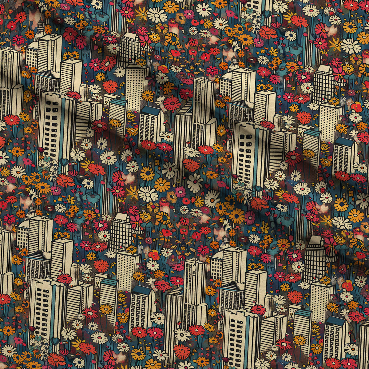 Skyline Blooms Pattern 5 Minky Fabric