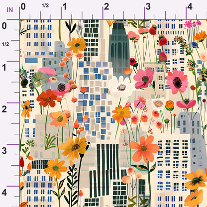 Skyline Blooms Pattern 6 Minky Fabric