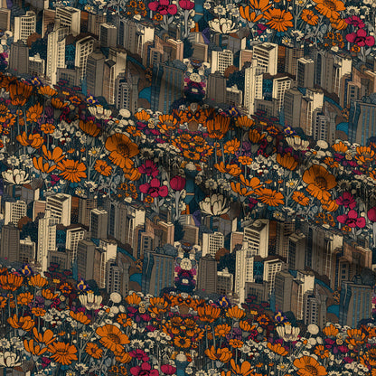 Skyline Blooms Pattern 7 Minky Fabric