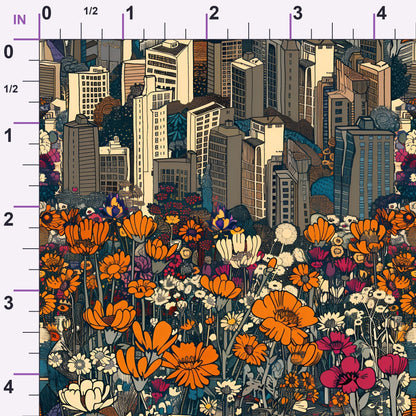 Skyline Blooms Pattern 7 Minky Fabric