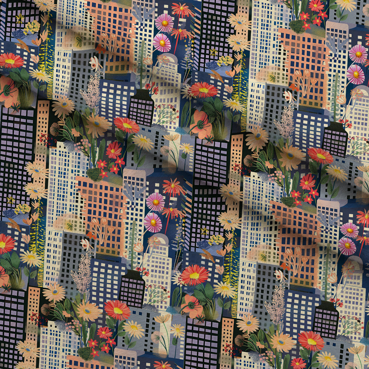 Skyline Blooms Pattern 8 Minky Fabric