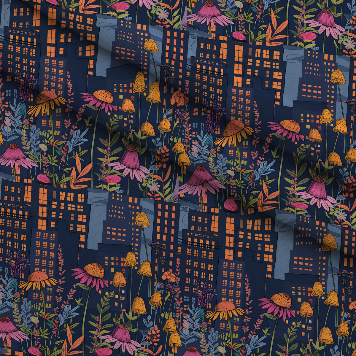 Skyline Blooms Pattern 9 Minky Fabric