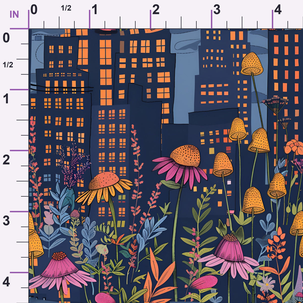 Skyline Blooms Pattern 9 Minky Fabric