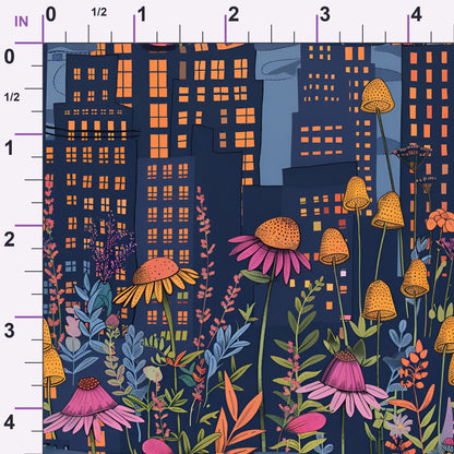Skyline Blooms Pattern 9 Minky Fabric