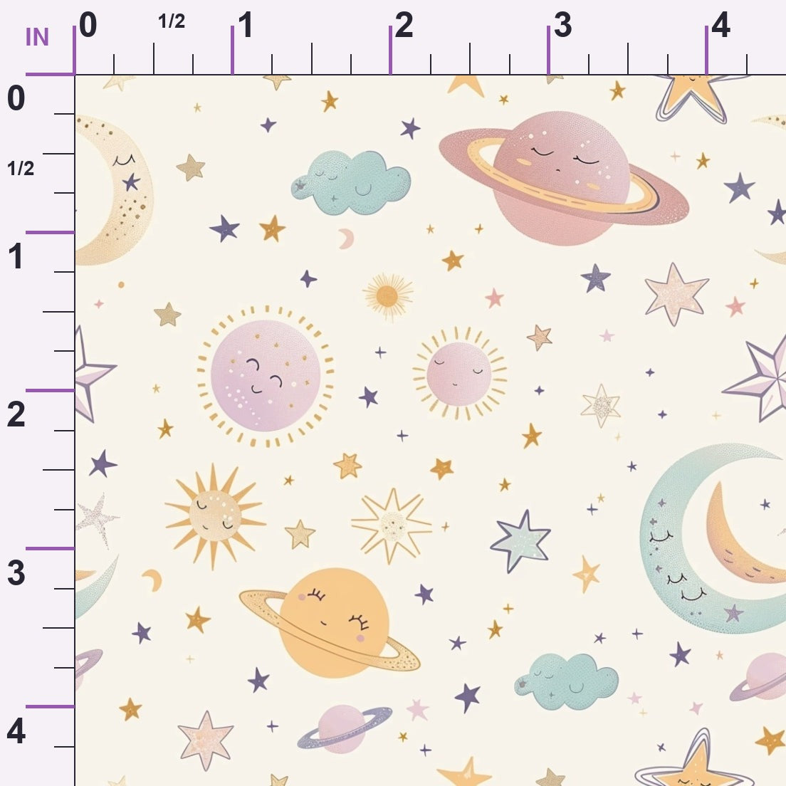 Sleepy Skies Pattern 3 Minky Fabric