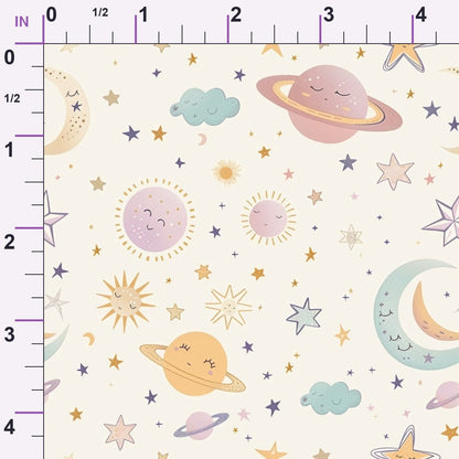 Sleepy Skies Pattern 3 Minky Fabric