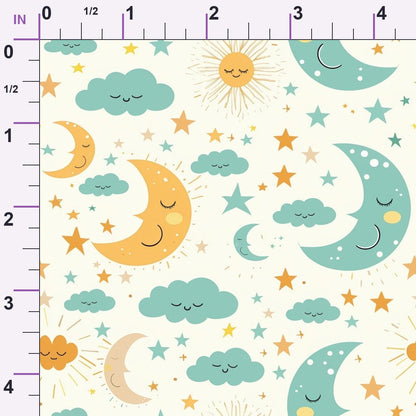 Sleepy Skies Pattern 4 Minky Fabric