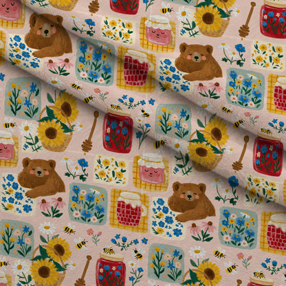 Sleepy Sunflower Patch Pattern 1 Minky Fabric