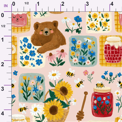 Sleepy Sunflower Patch Pattern 1 Minky Fabric