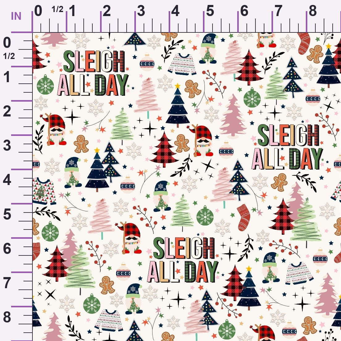 Sleigh All Day Cream Minky Fabric