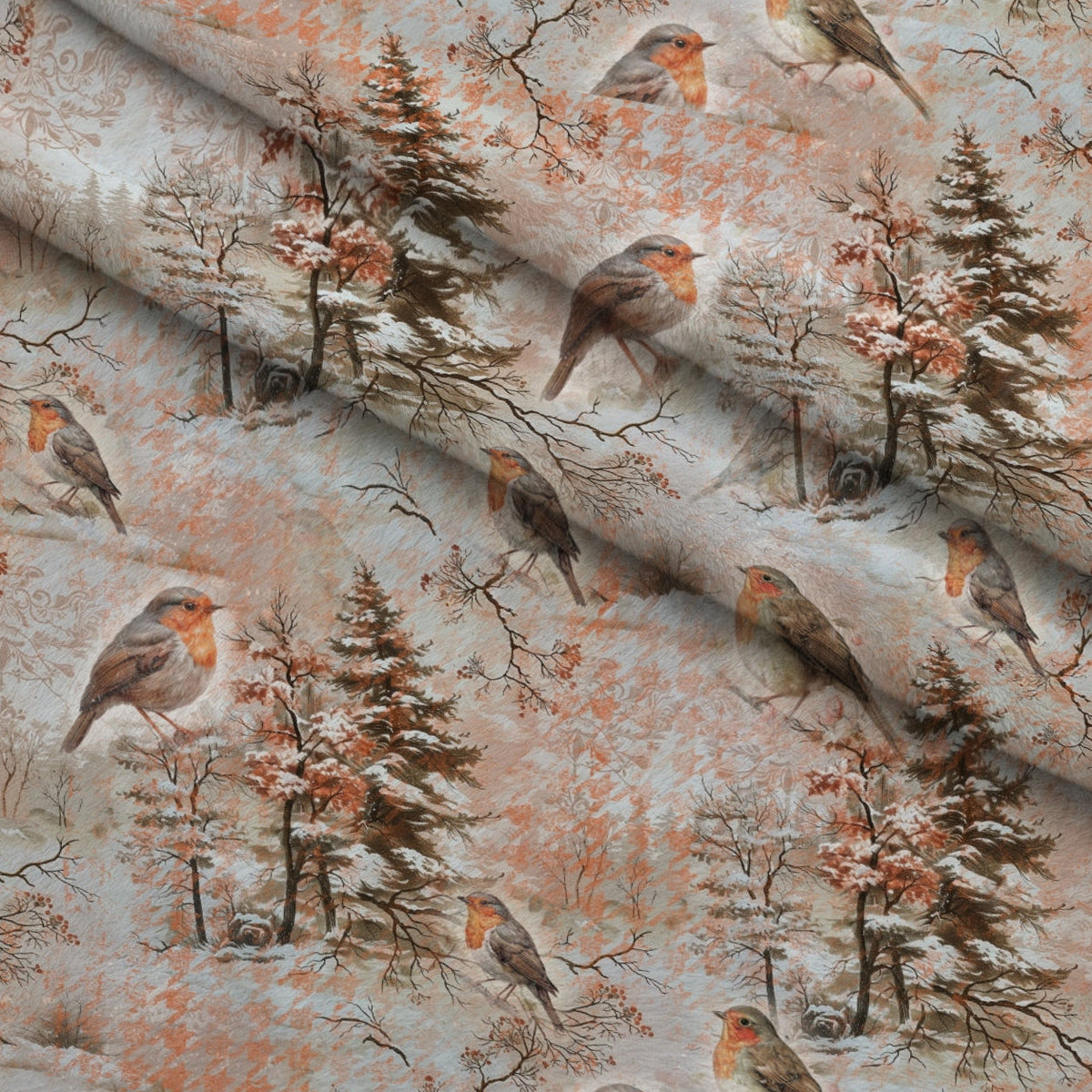 Snowbird Post Pattern 1 Minky Fabric