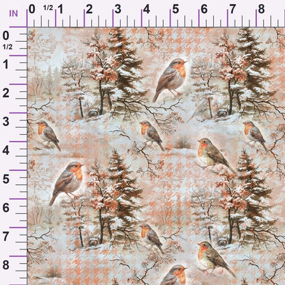 Snowbird Post Pattern 1 Minky Fabric