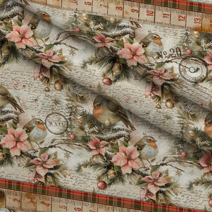 Snowbird Post Pattern 2 Minky Fabric