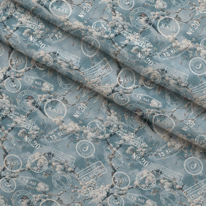 Snowbird Post Pattern 5 Minky Fabric