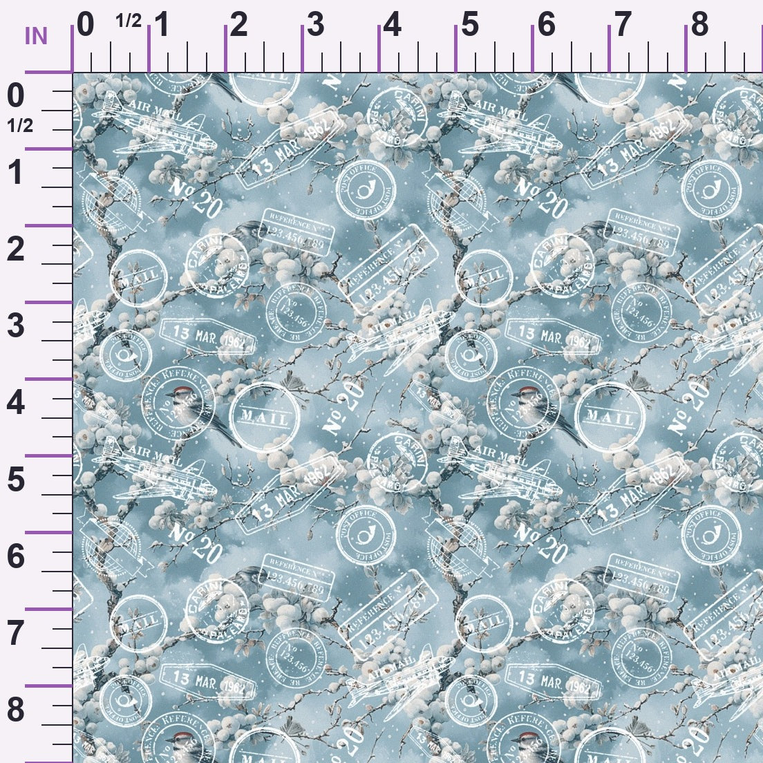Snowbird Post Pattern 5 Minky Fabric