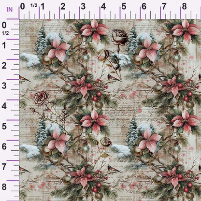 Snowbird Post Pattern 7 Minky Fabric