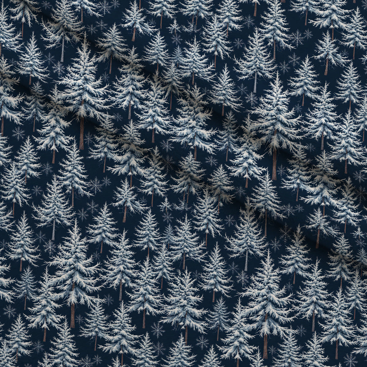 Snowy Pines Pattern 1 Minky Fabric