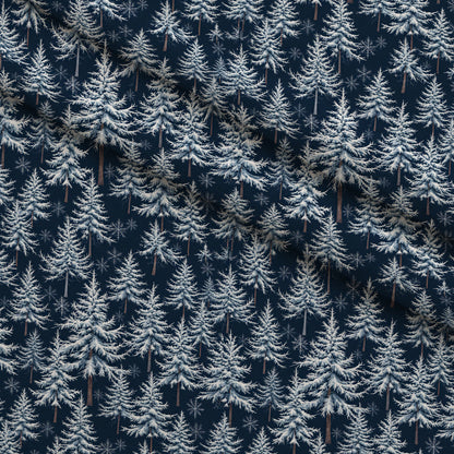Snowy Pines Pattern 1 Minky Fabric