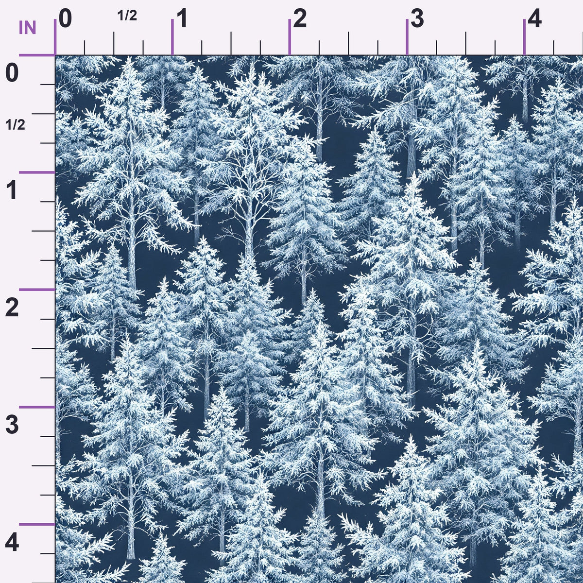 Snowy Pines Pattern 10 Minky Fabric