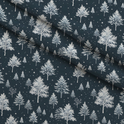 Snowy Pines Pattern 12 Minky Fabric