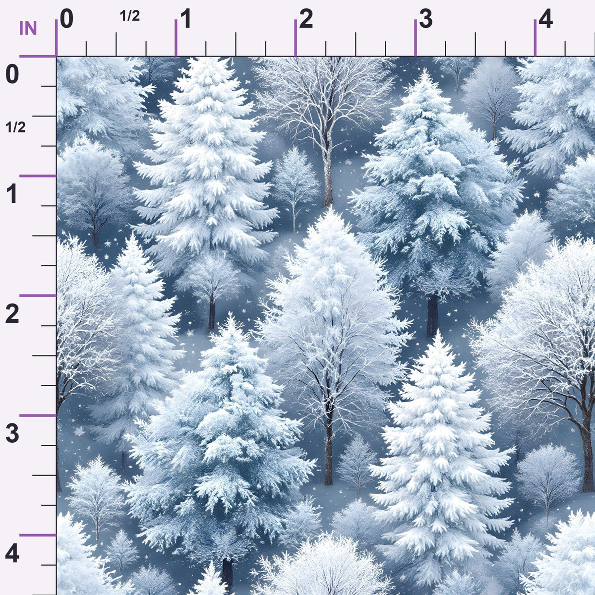 Snowy Pines Pattern 13 Minky Fabric