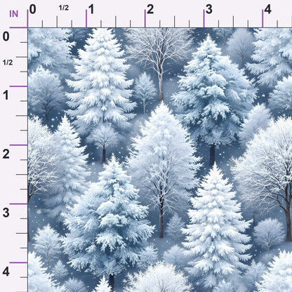 Snowy Pines Pattern 13 Minky Fabric