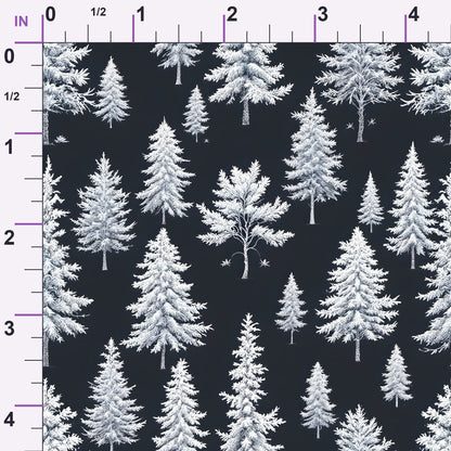 Snowy Pines Pattern 15 Minky Fabric