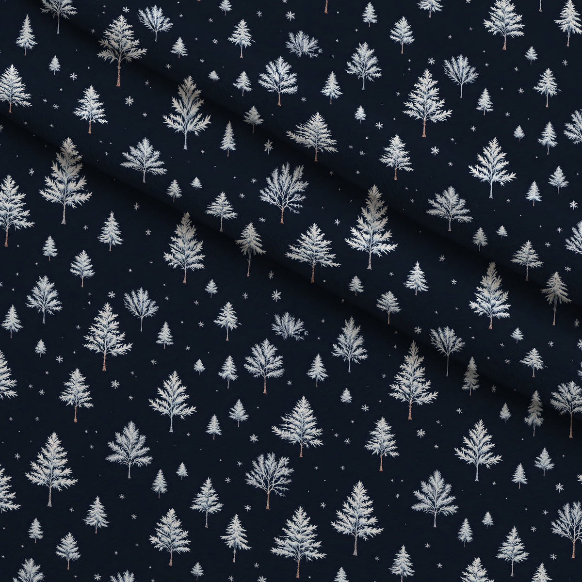 Snowy Pines Pattern 2 Minky Fabric