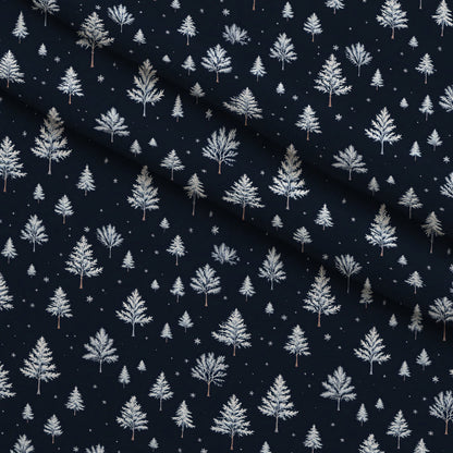 Snowy Pines Pattern 2 Minky Fabric
