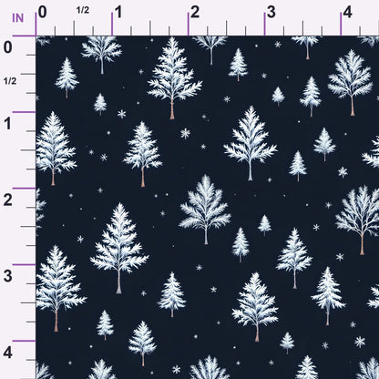 Snowy Pines Pattern 2 Minky Fabric
