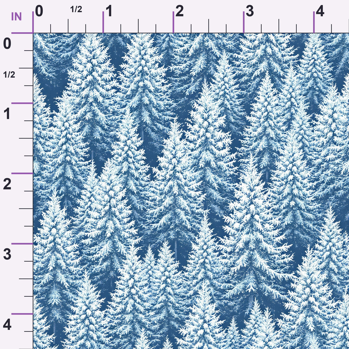Snowy Pines Pattern 3 Minky Fabric