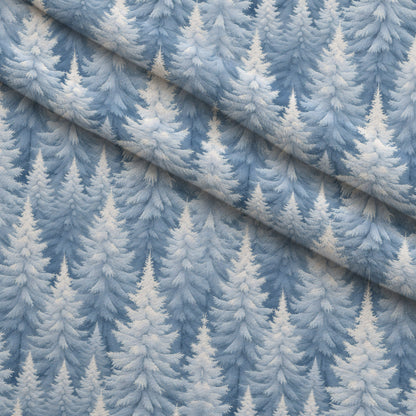 Snowy Pines Pattern 4 Minky Fabric