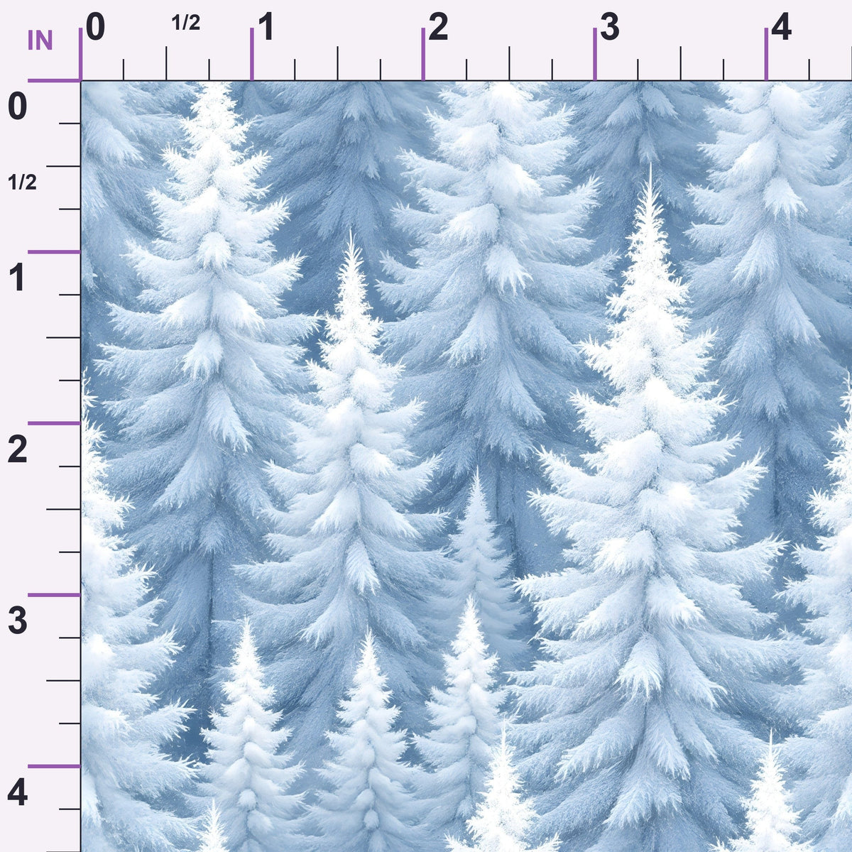 Snowy Pines Pattern 4 Minky Fabric