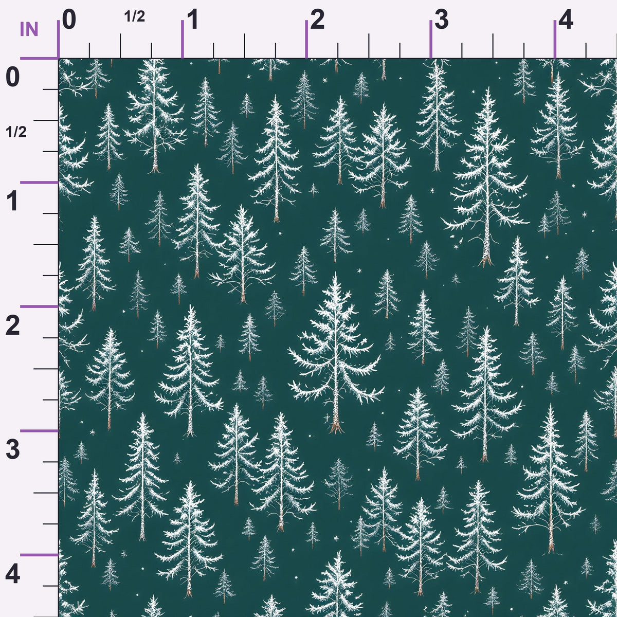Snowy Pines Pattern 5 Minky Fabric