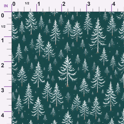 Snowy Pines Pattern 5 Minky Fabric