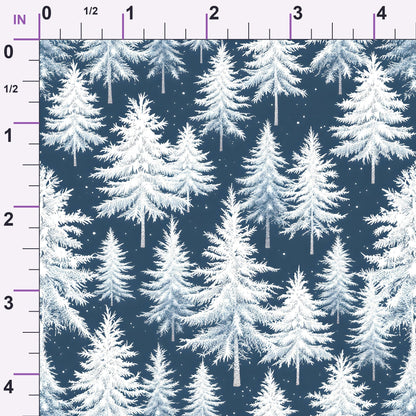Snowy Pines Pattern 6 Minky Fabric