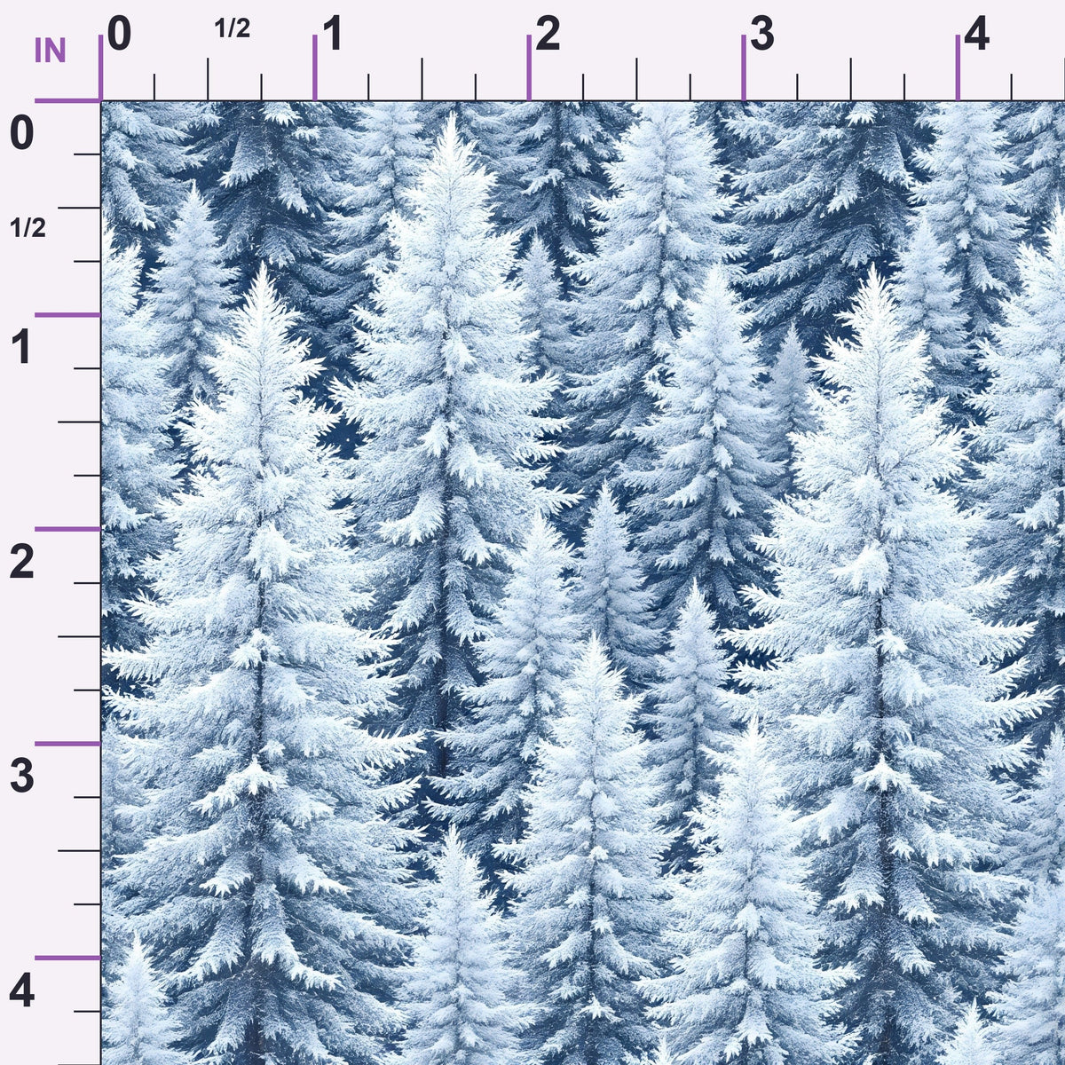 Snowy Pines Pattern 7 Minky Fabric