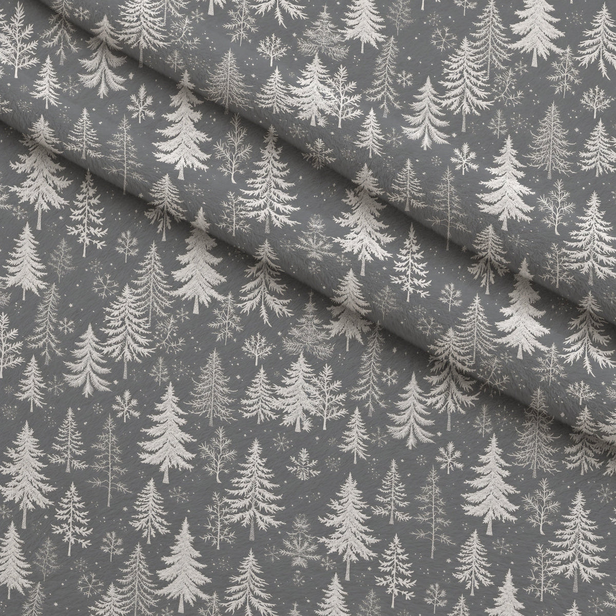 Snowy Pines Pattern 9 Minky Fabric