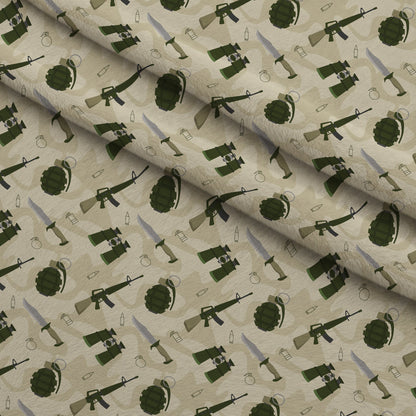 Soldier Gear Pattern 2 Minky Fabric